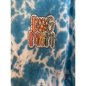 Dog Mom Turquoise Blue Tie Dye T-Shirt Size 3XL
